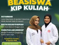 Peluang Emas ! Unimar Buka Beasiswa KIP Kuliah untuk Prodi D3 Farmasi, Kuliah Gratis Hingga Lulus